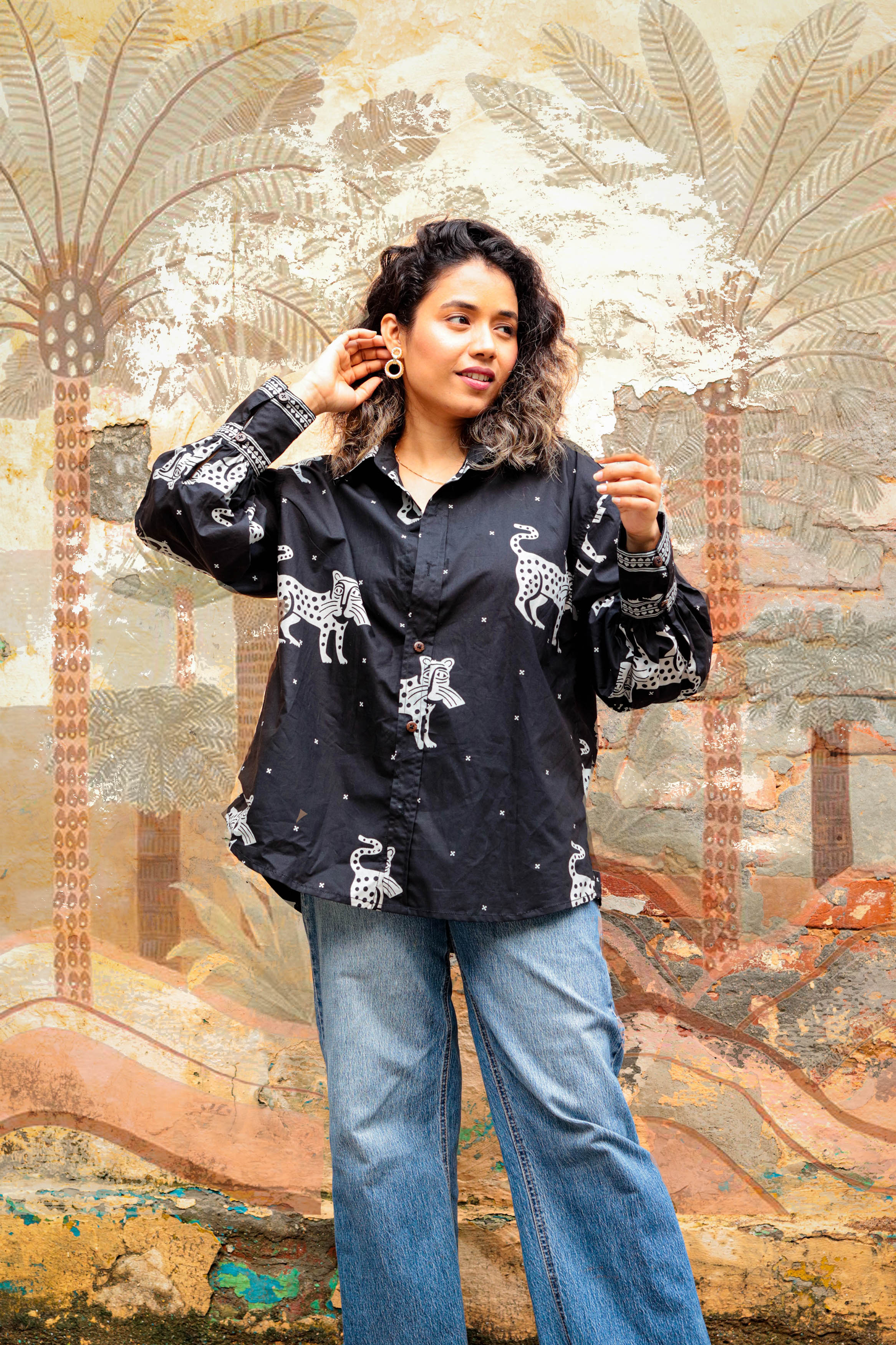 Black Bohemian Tigeress Shirt