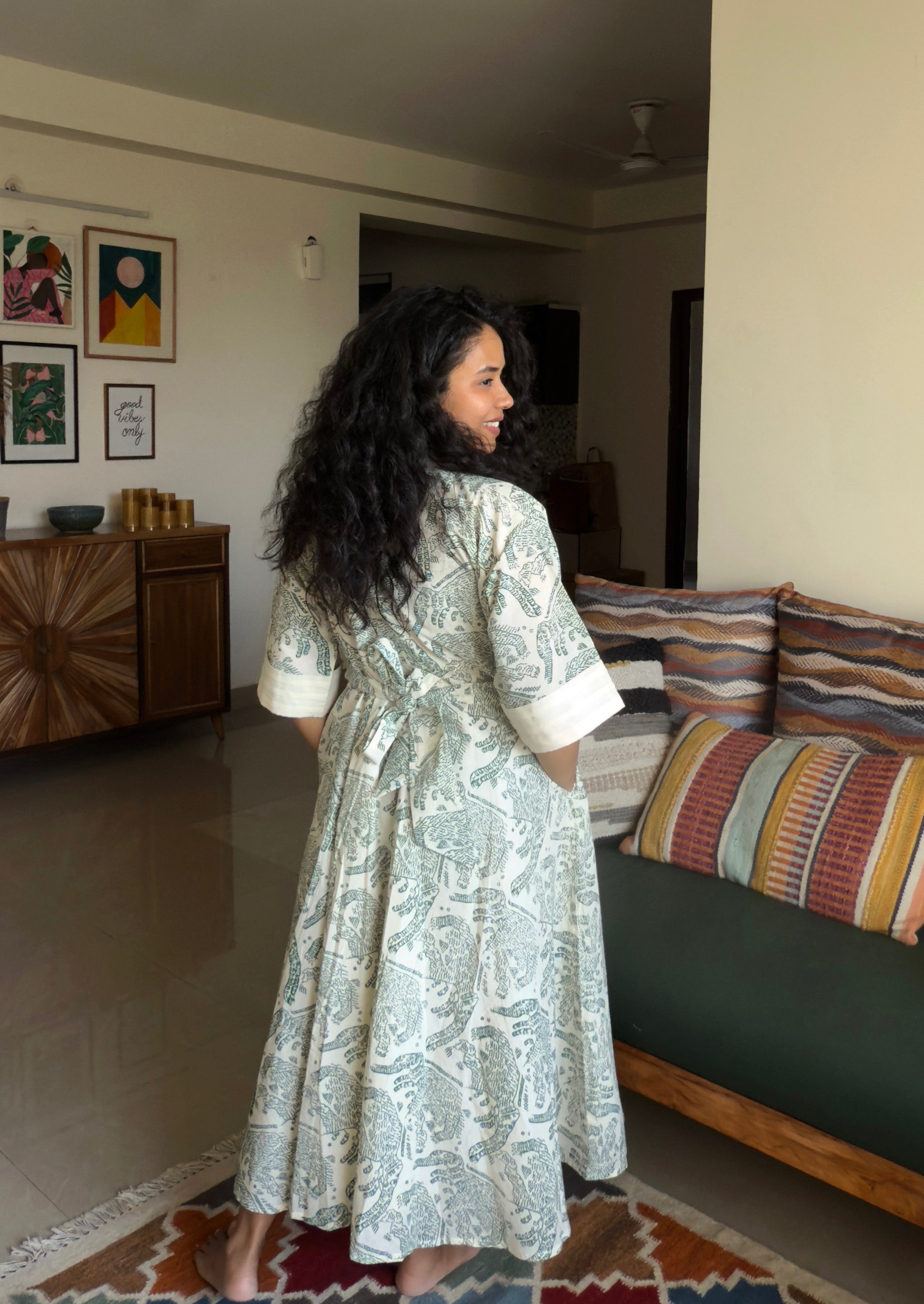 Dhaulidar Pahadi Print Dress