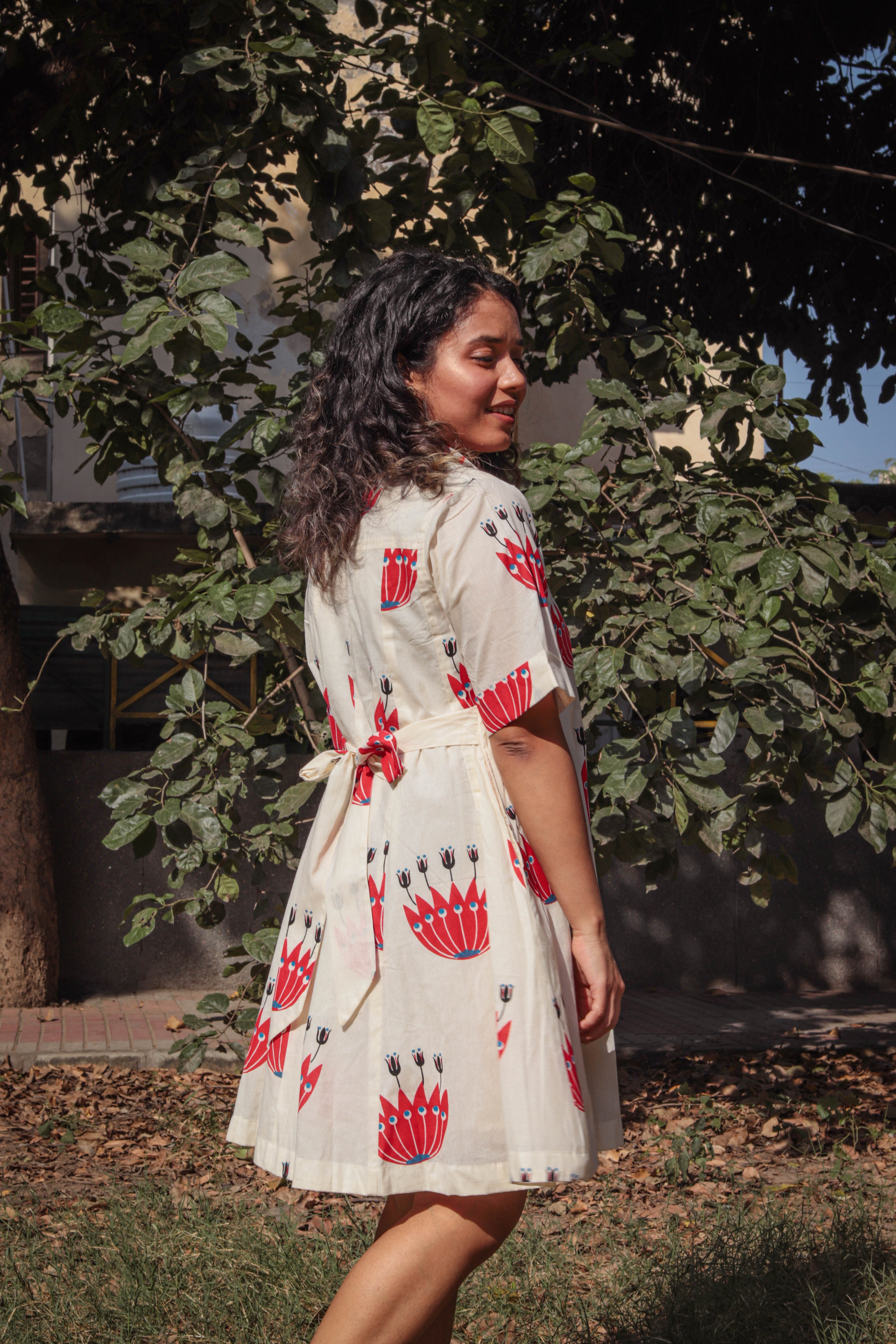 Goji Berry Flower Dress