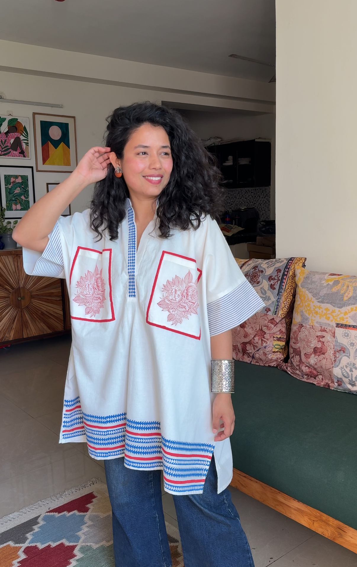 Gulnaar Pocket Kaftan Tunic