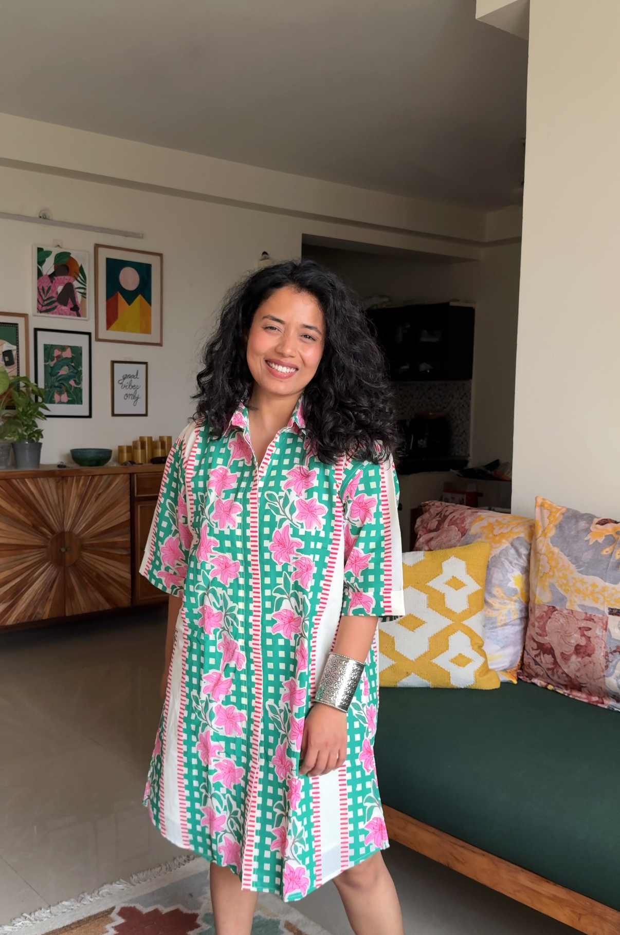 The Sage Floral Shirtdress