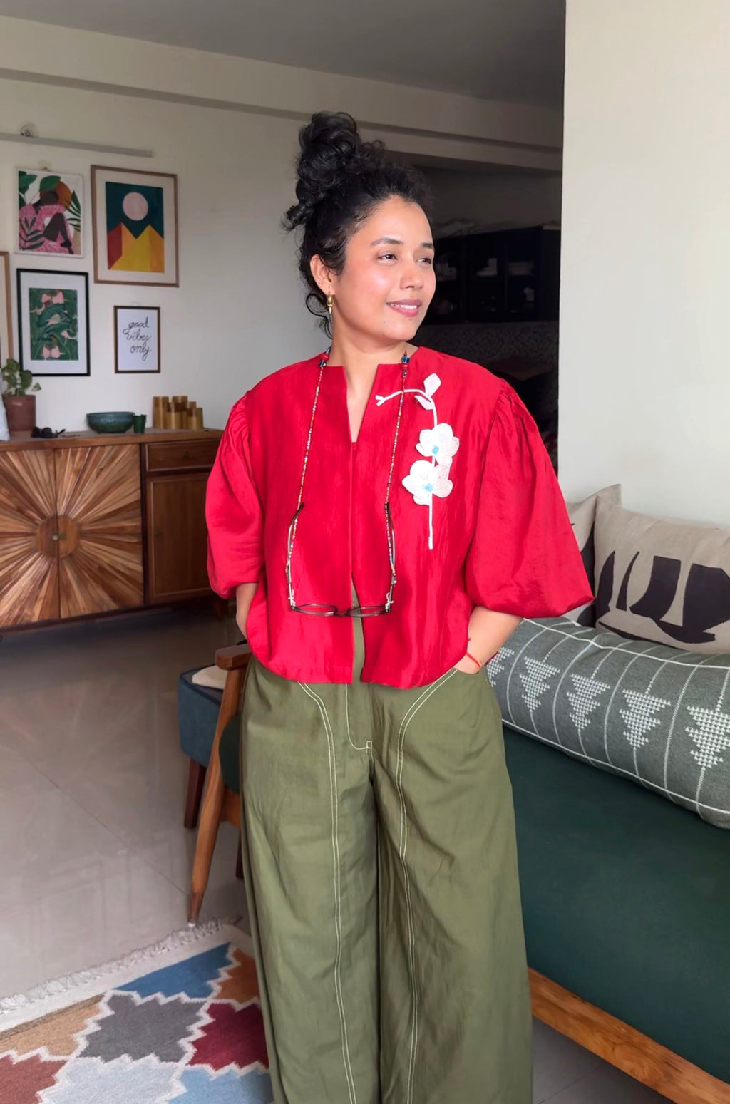 Scarlet Bloom Top
