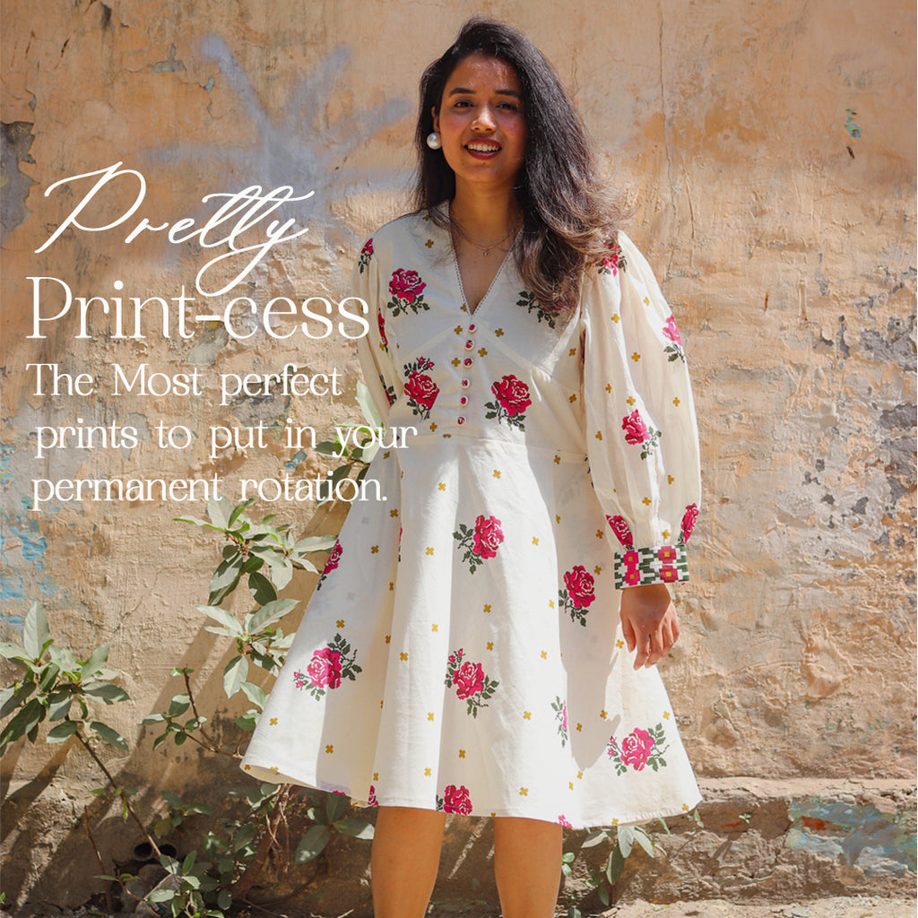 Teaberry Pixel Holiday Dress