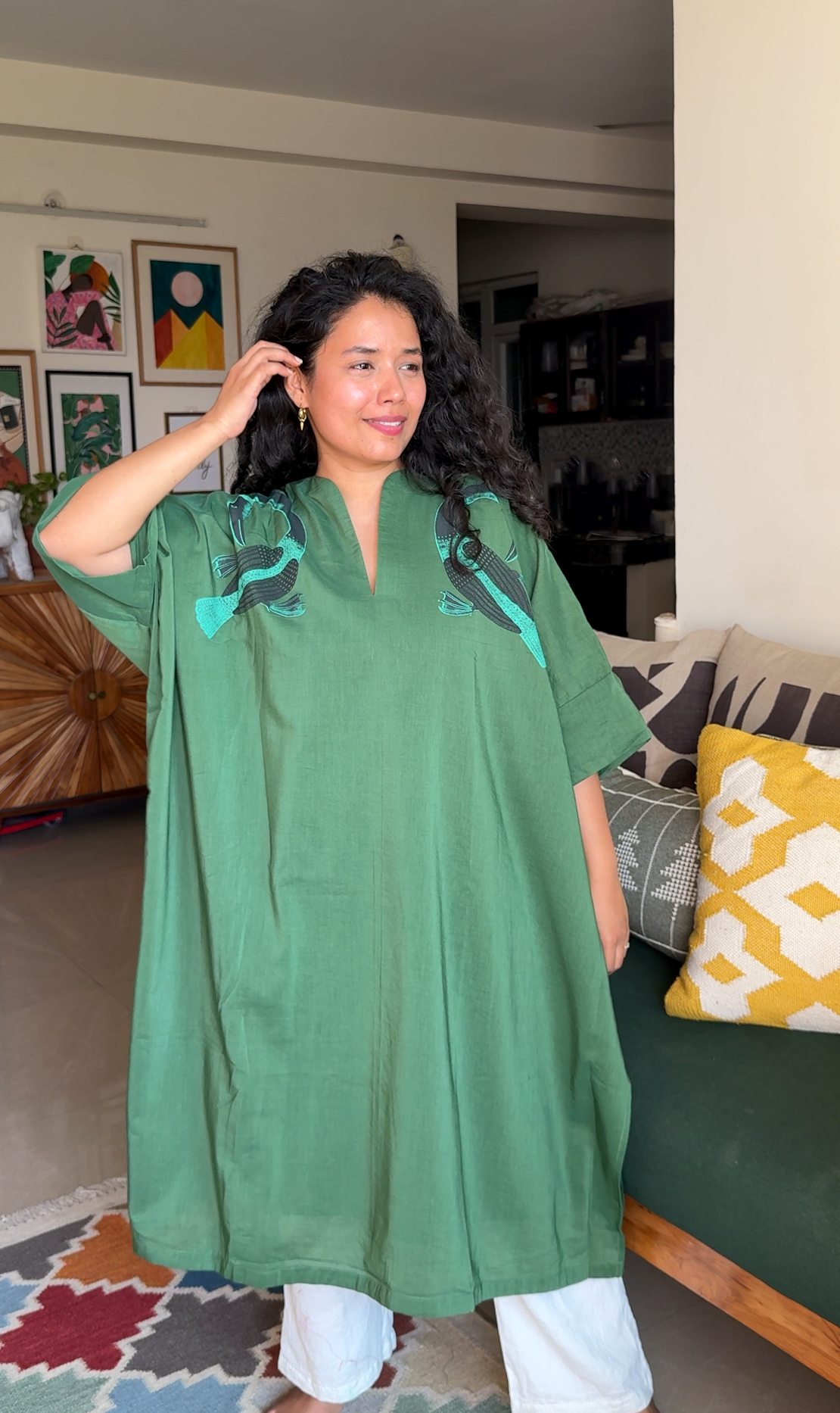Olive Dusk Udaan Kaftan