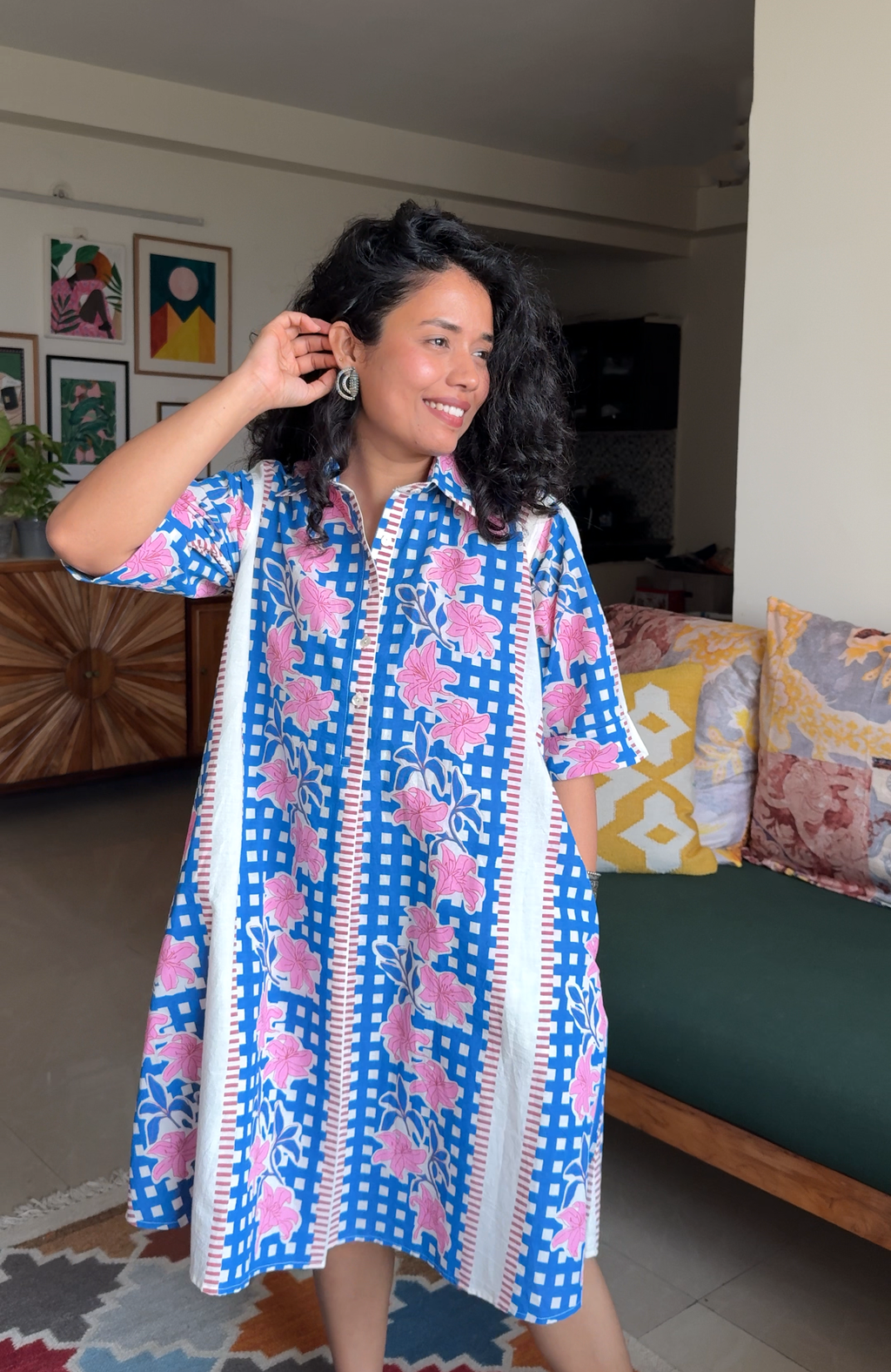 Seaside Floral Shirtdress