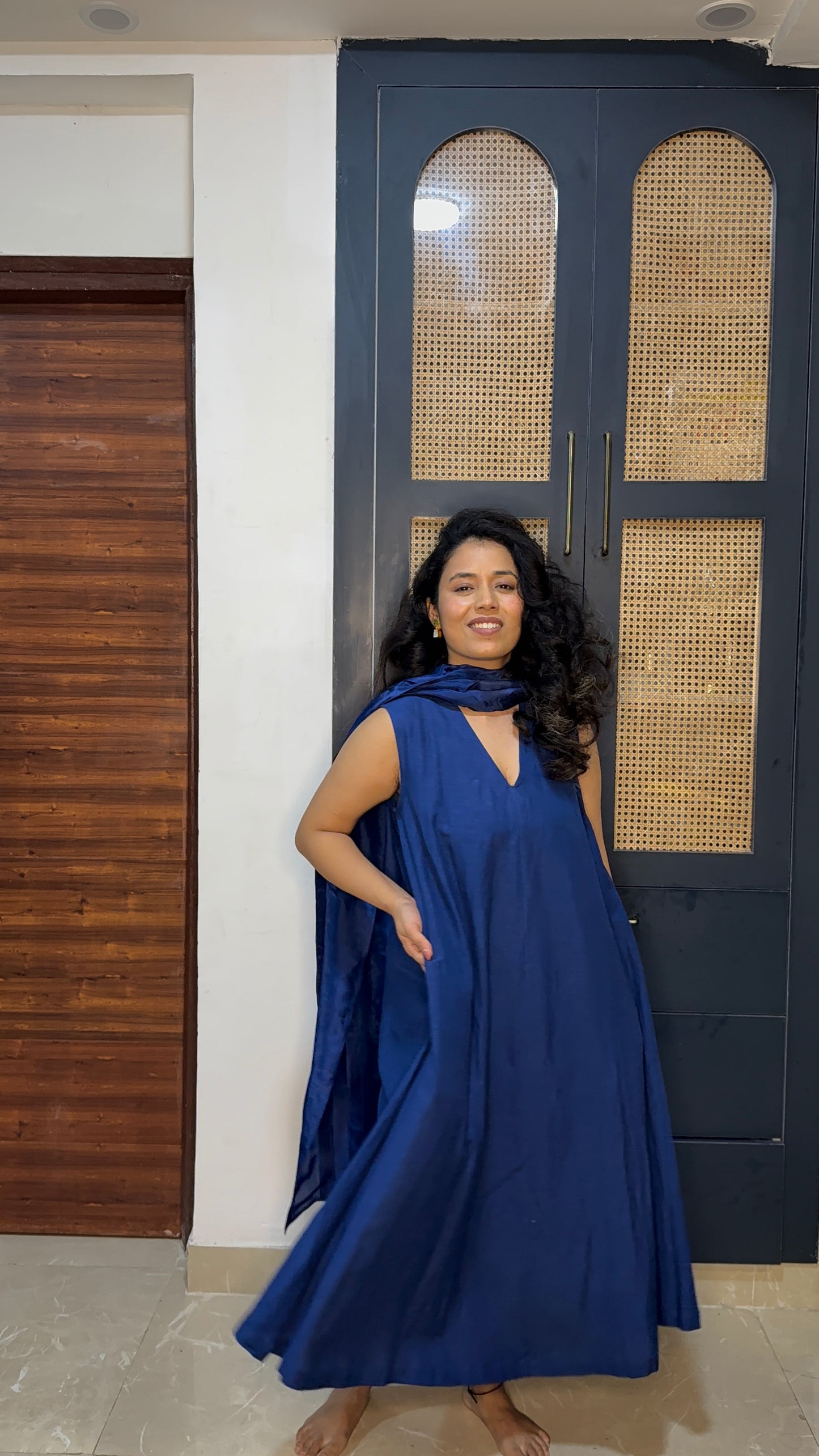 French Blue Dress