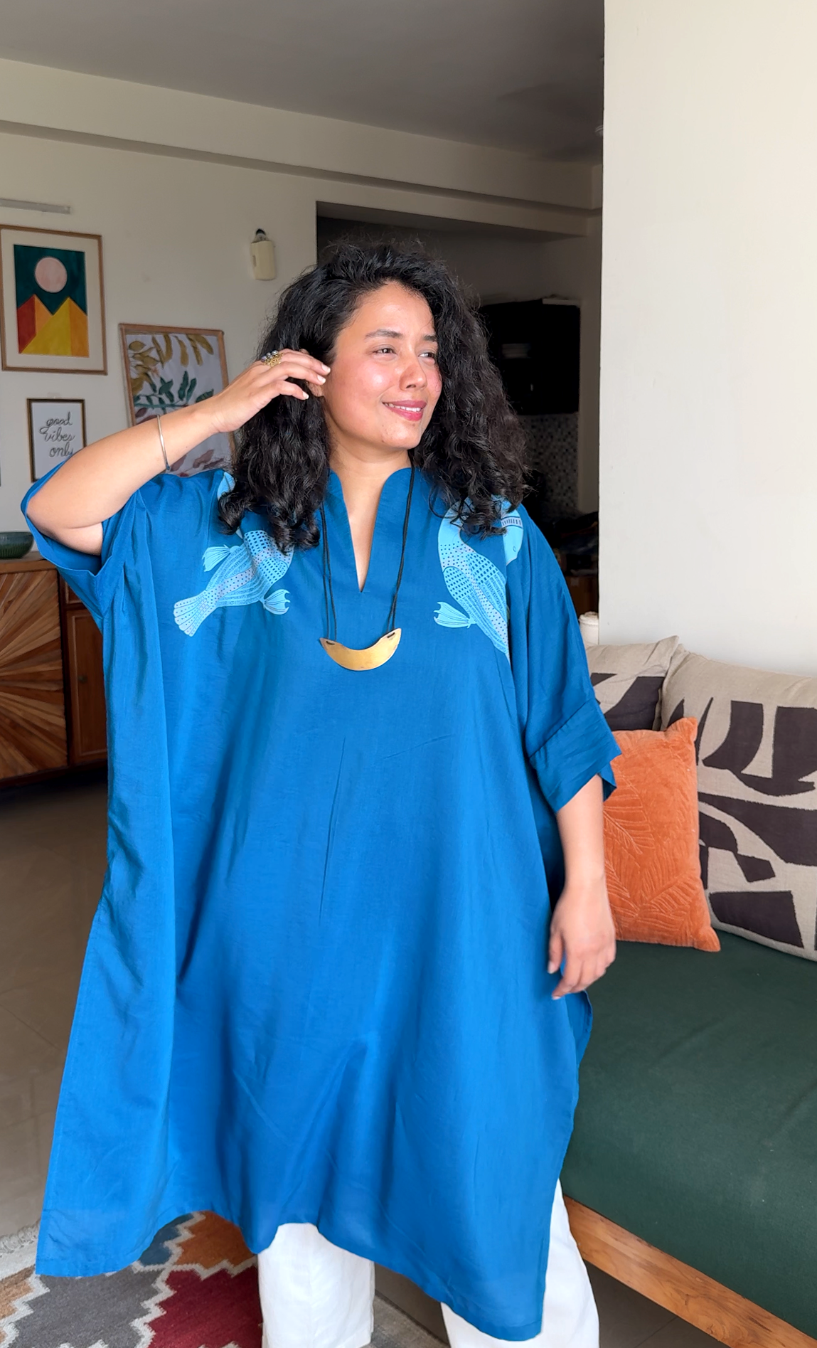 Cobalt Night Udaan Kaftan