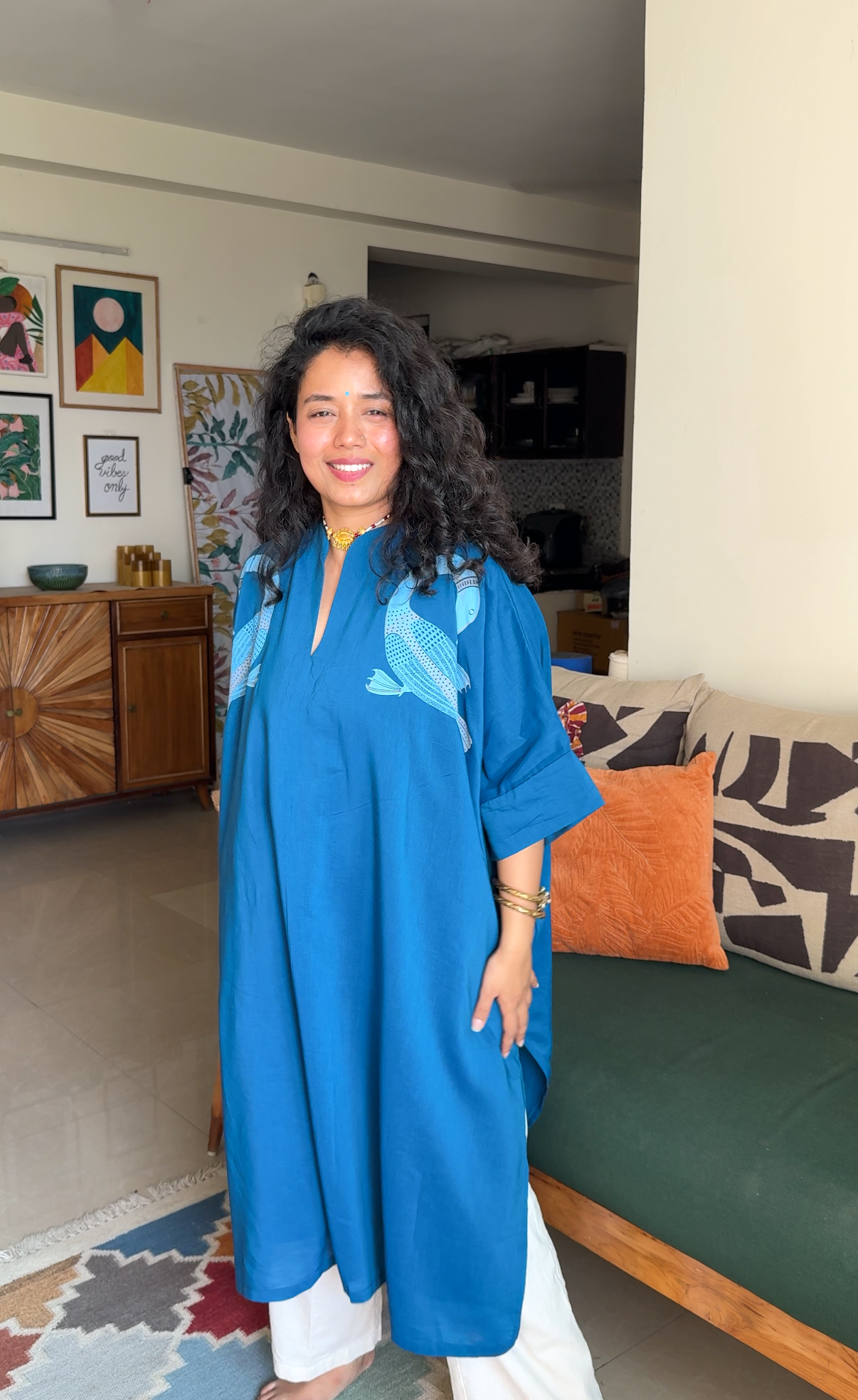 Cobalt Night Udaan Kaftan