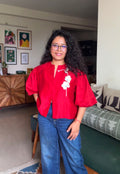 Scarlet Bloom Top