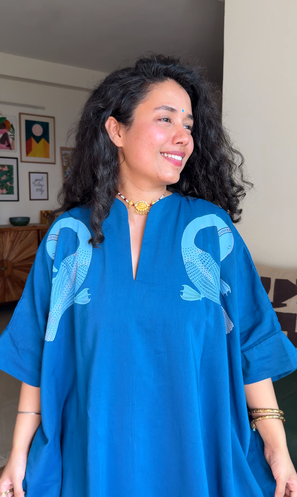 Cobalt Night Udaan Kaftan