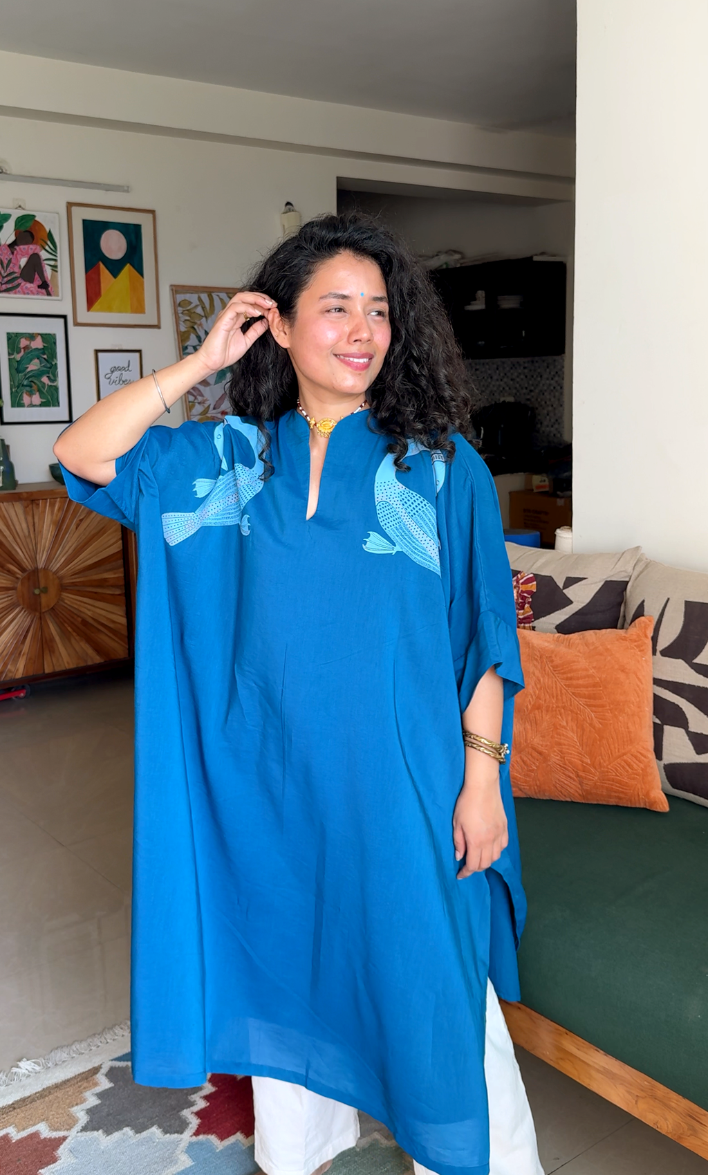 Cobalt Night Udaan Kaftan