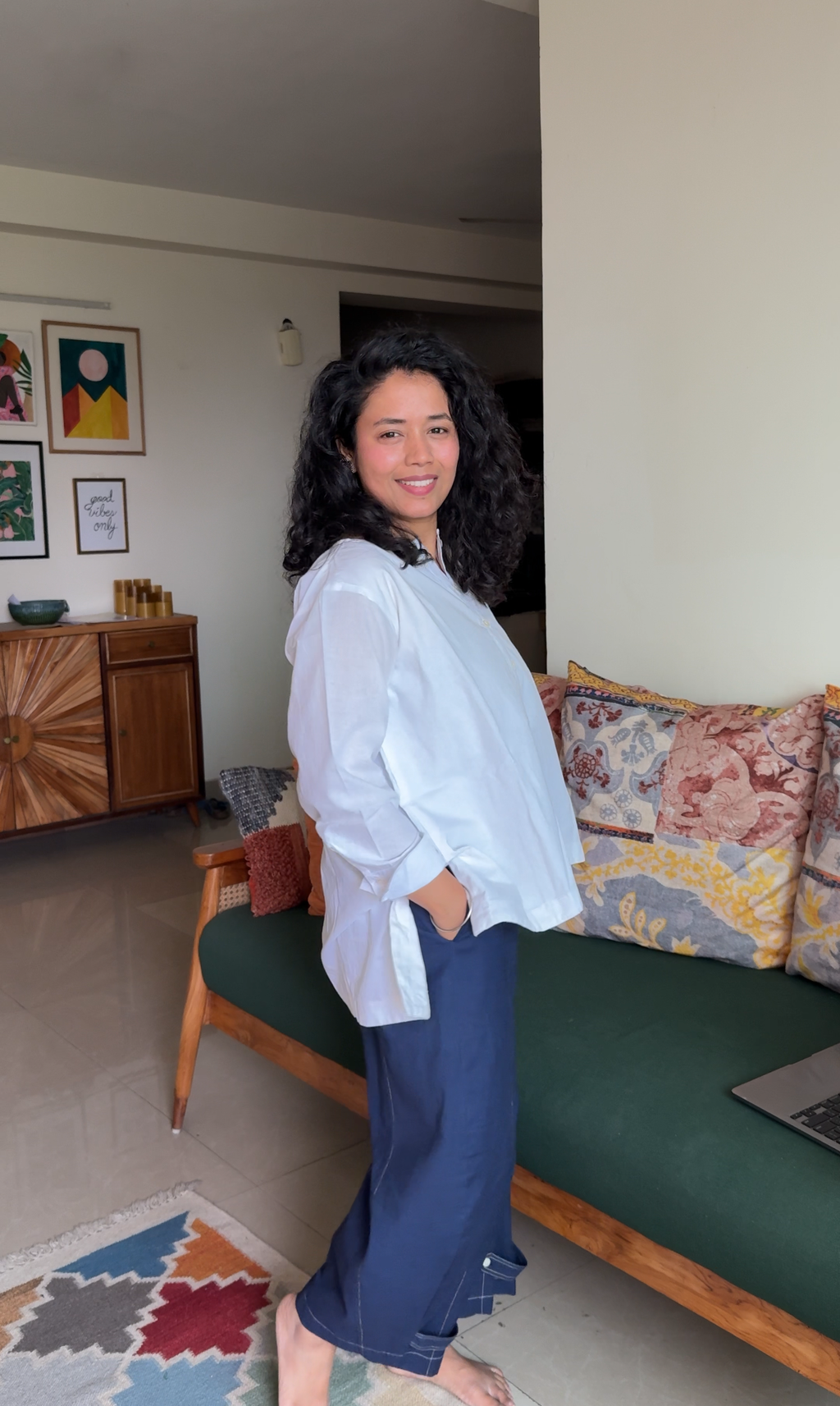 Blue Udaan Pants