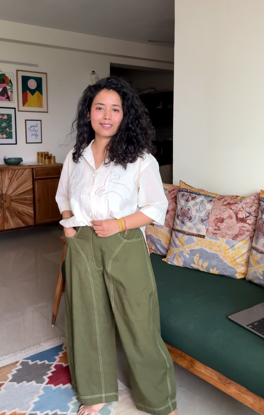 Nomad Sage Stitch Pants