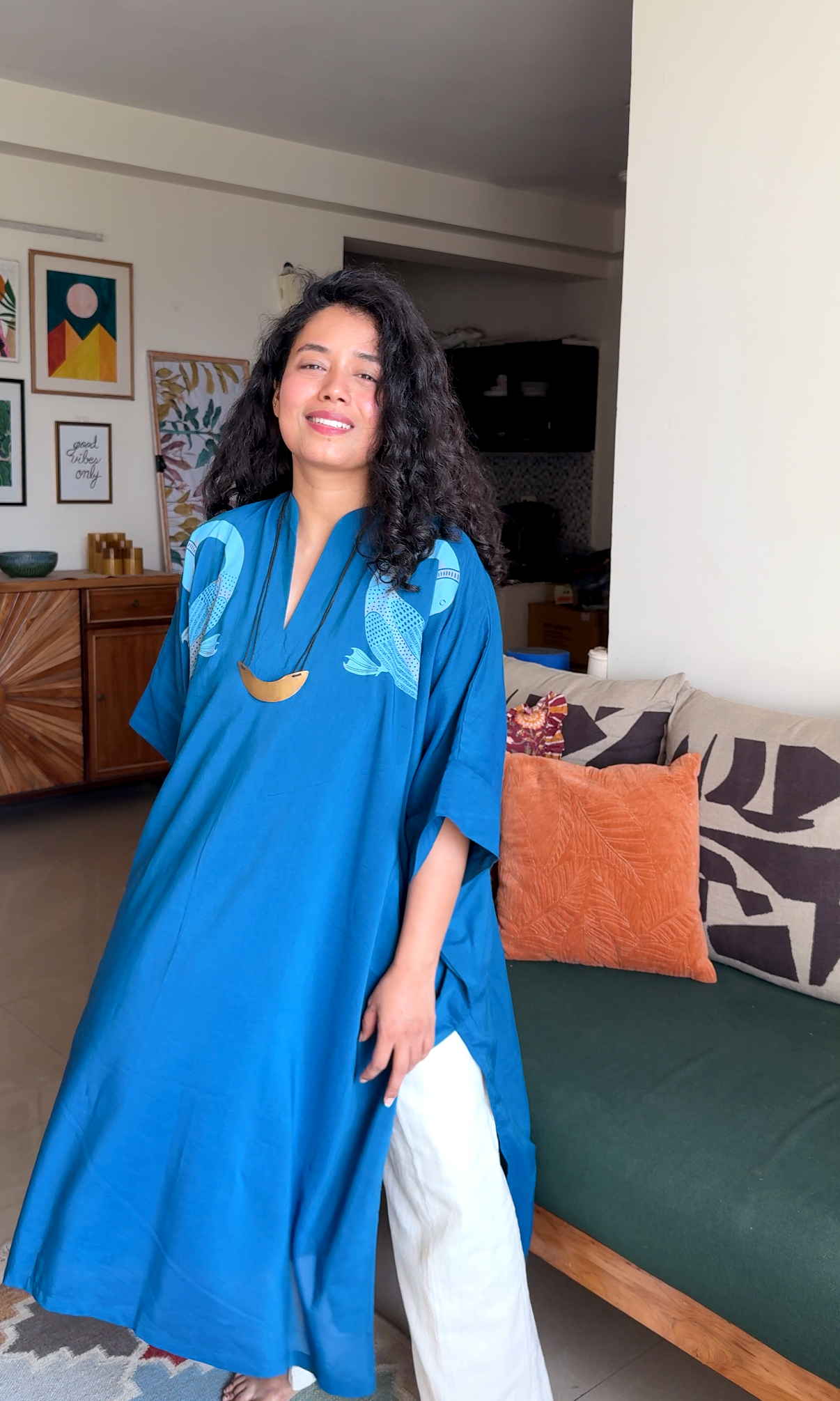 Cobalt Night Udaan Kaftan