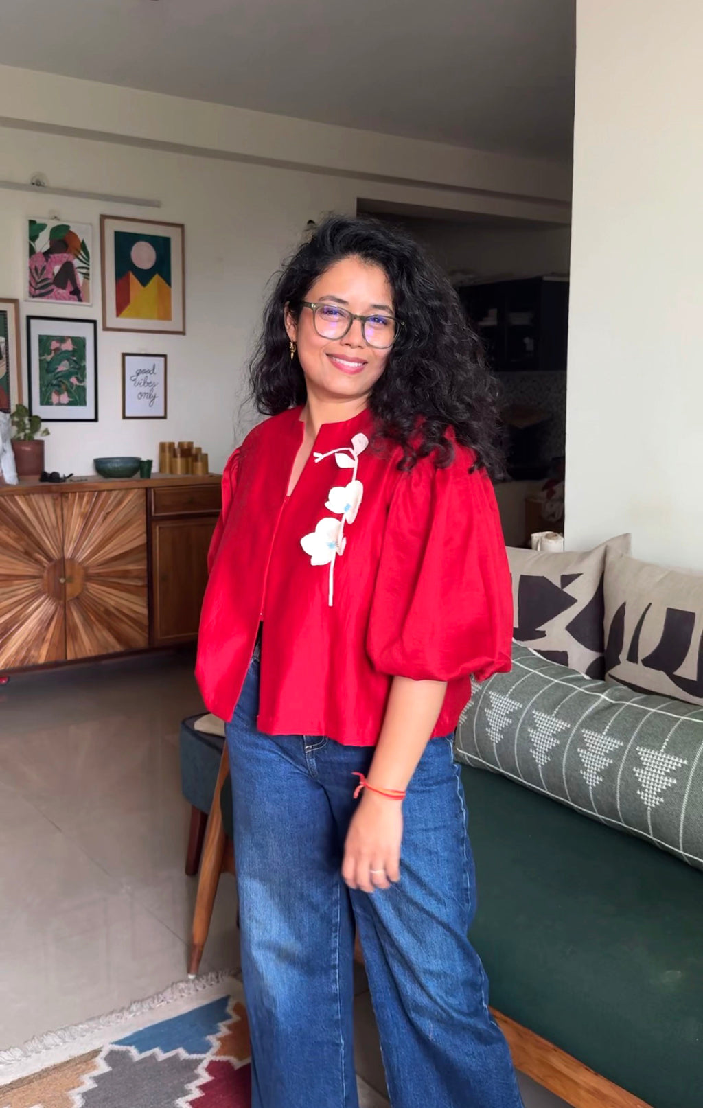 Scarlet Bloom Top