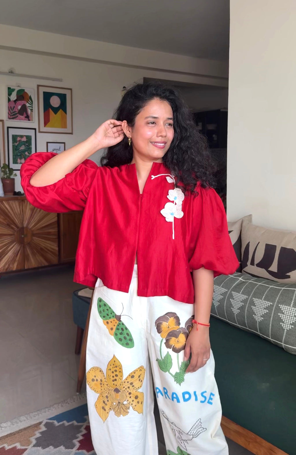 Scarlet Bloom Top