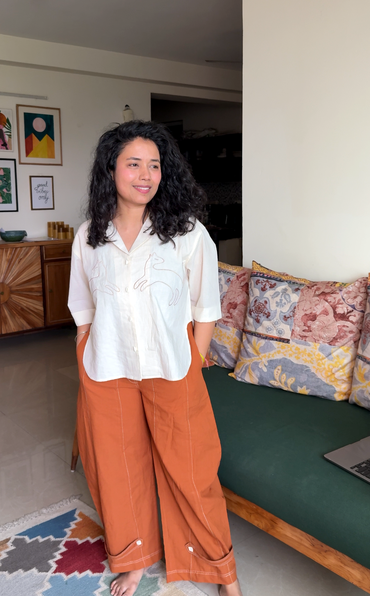 Rust Udaan Pants