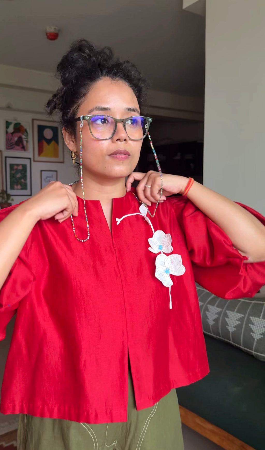Scarlet Bloom Top