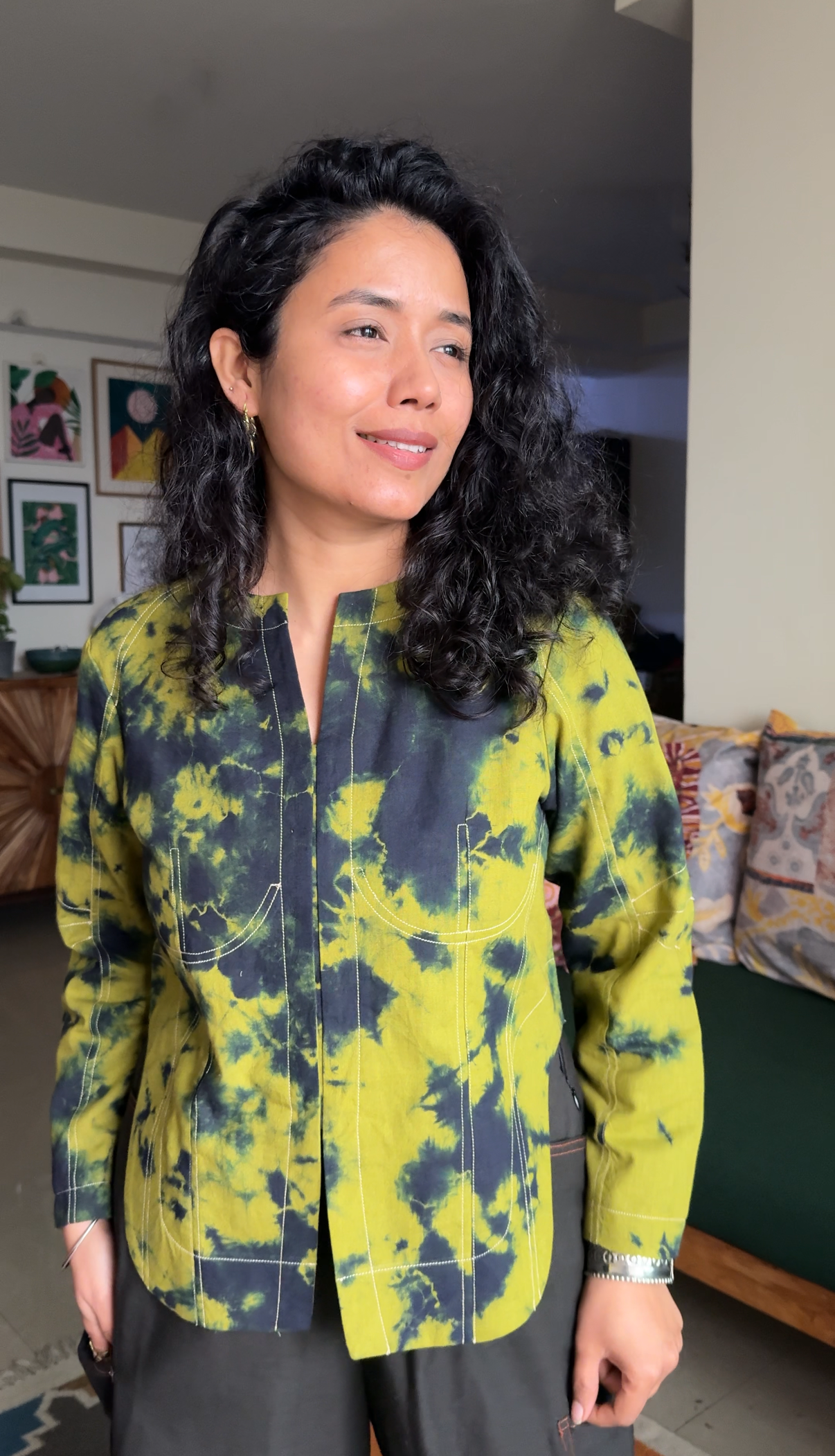 Indigo Moss Reversible Jacket