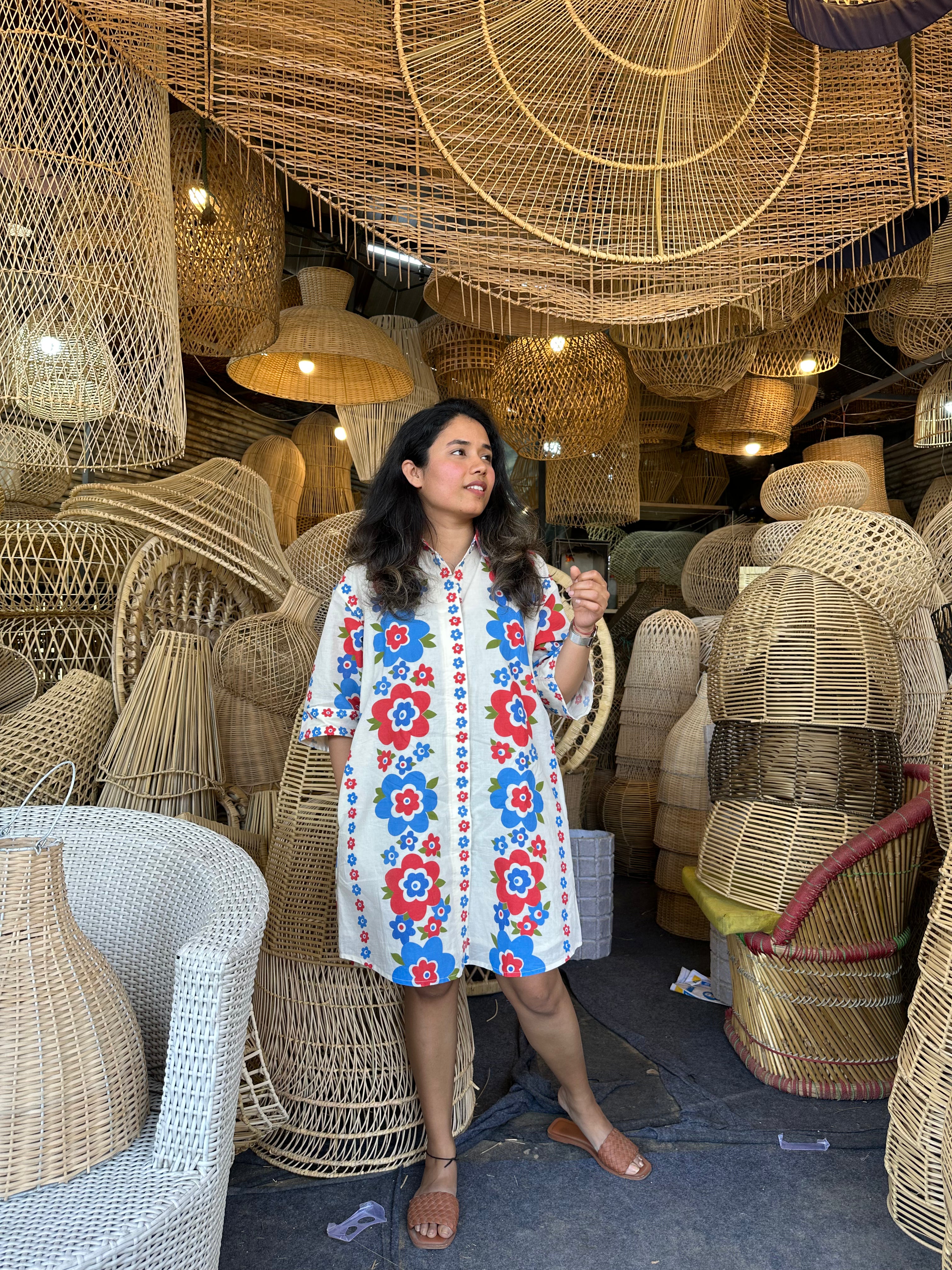 Summer Fig Holiday Shirtdress