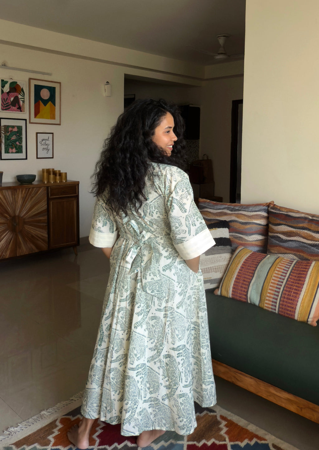 Dhaulidar Pahadi Print Dress