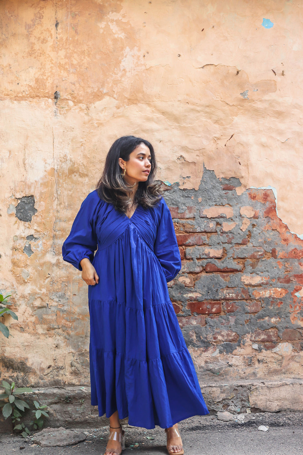 Blue Hawaiian Detailed Dress