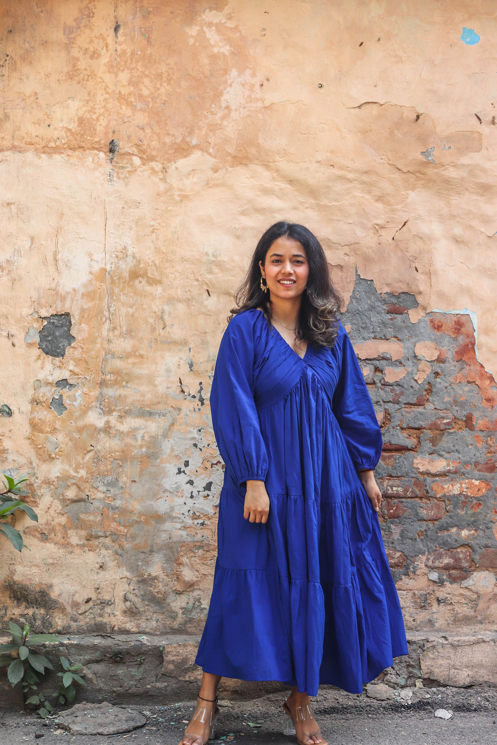 Blue Hawaiian Detailed Dress