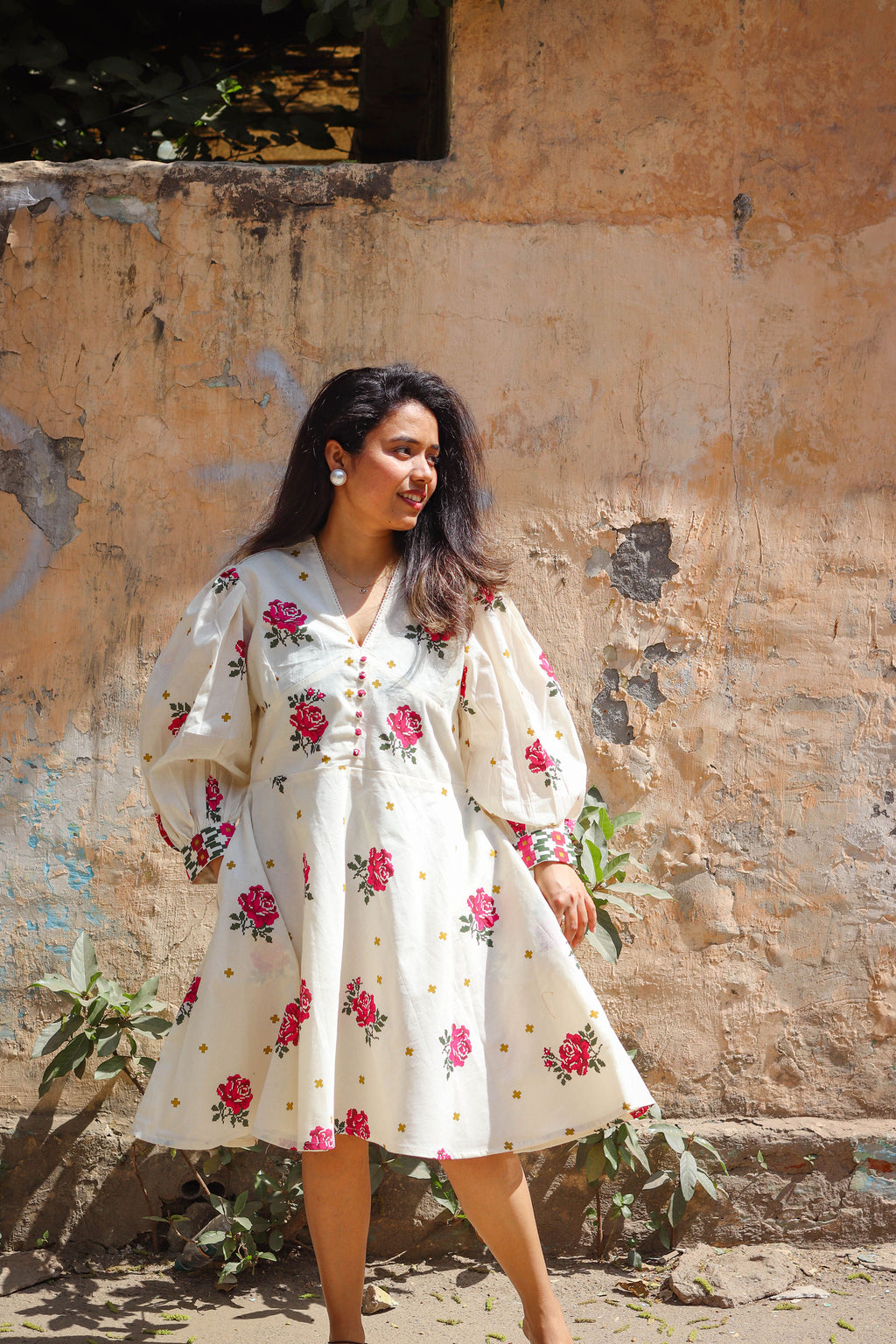 Teaberry Pixel Holiday Dress