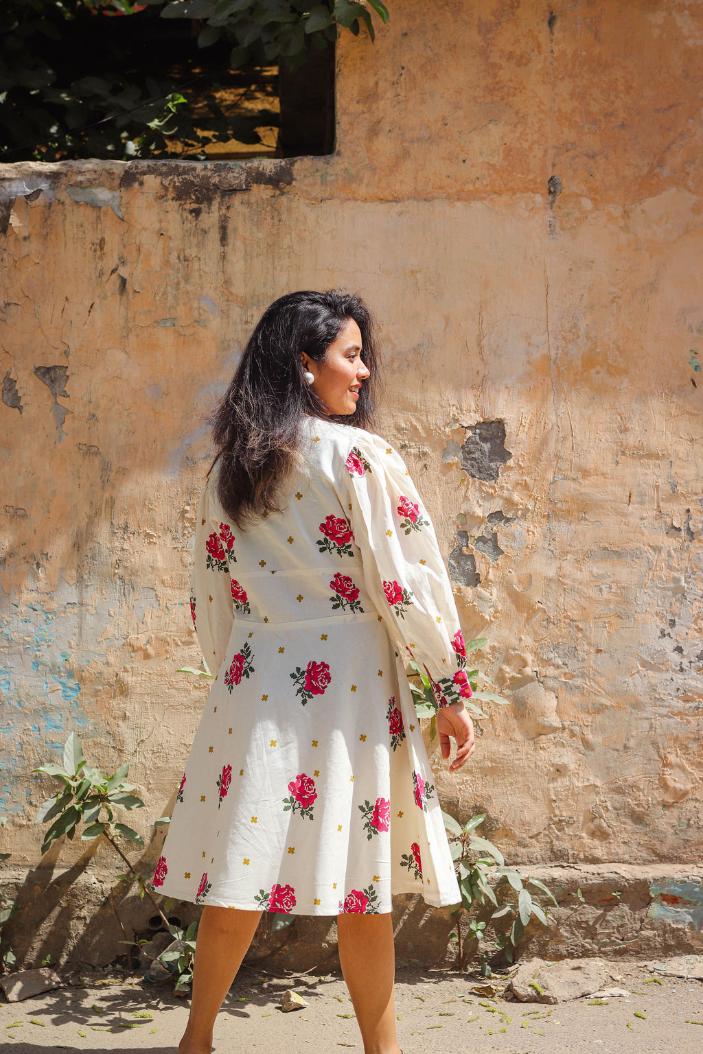 Teaberry Pixel Holiday Dress