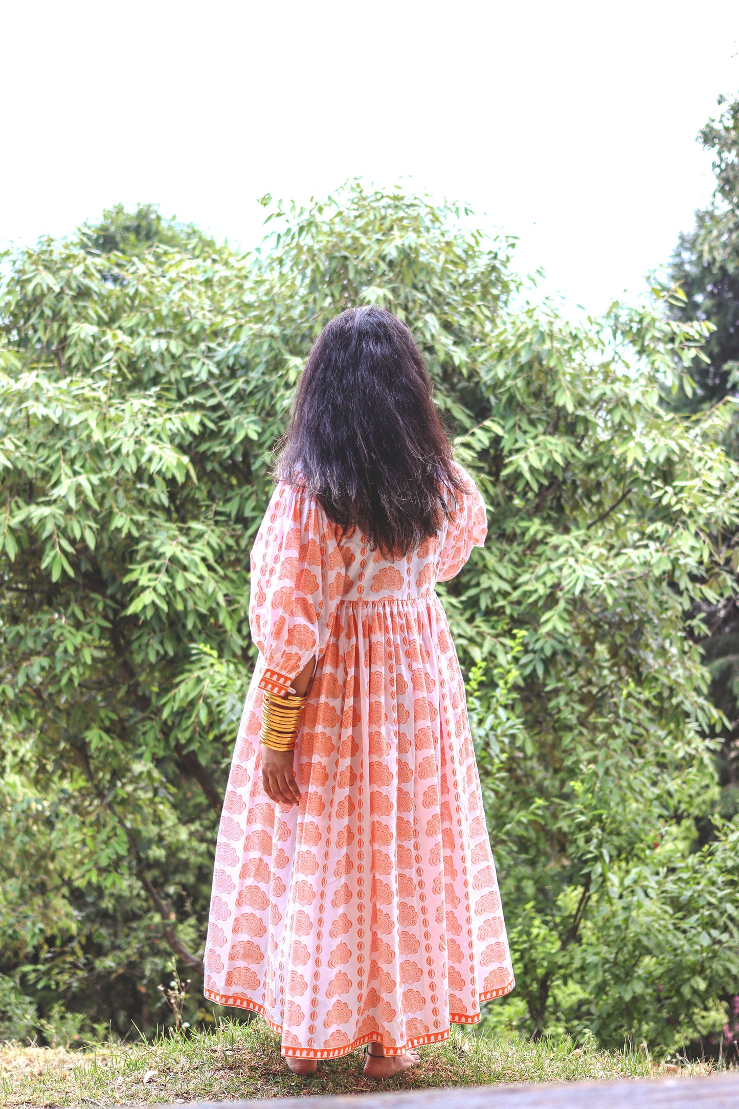 Tangerine Shell Boho Dress