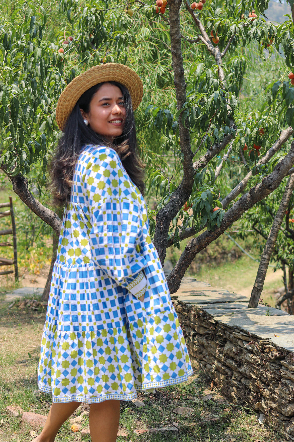 Country Blue Holiday Dress