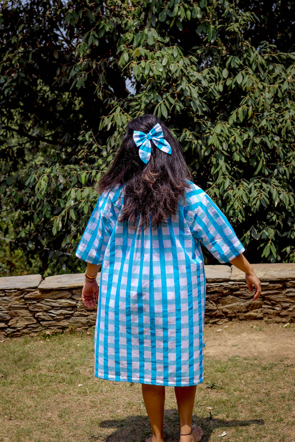 French Blue Holiday Dress