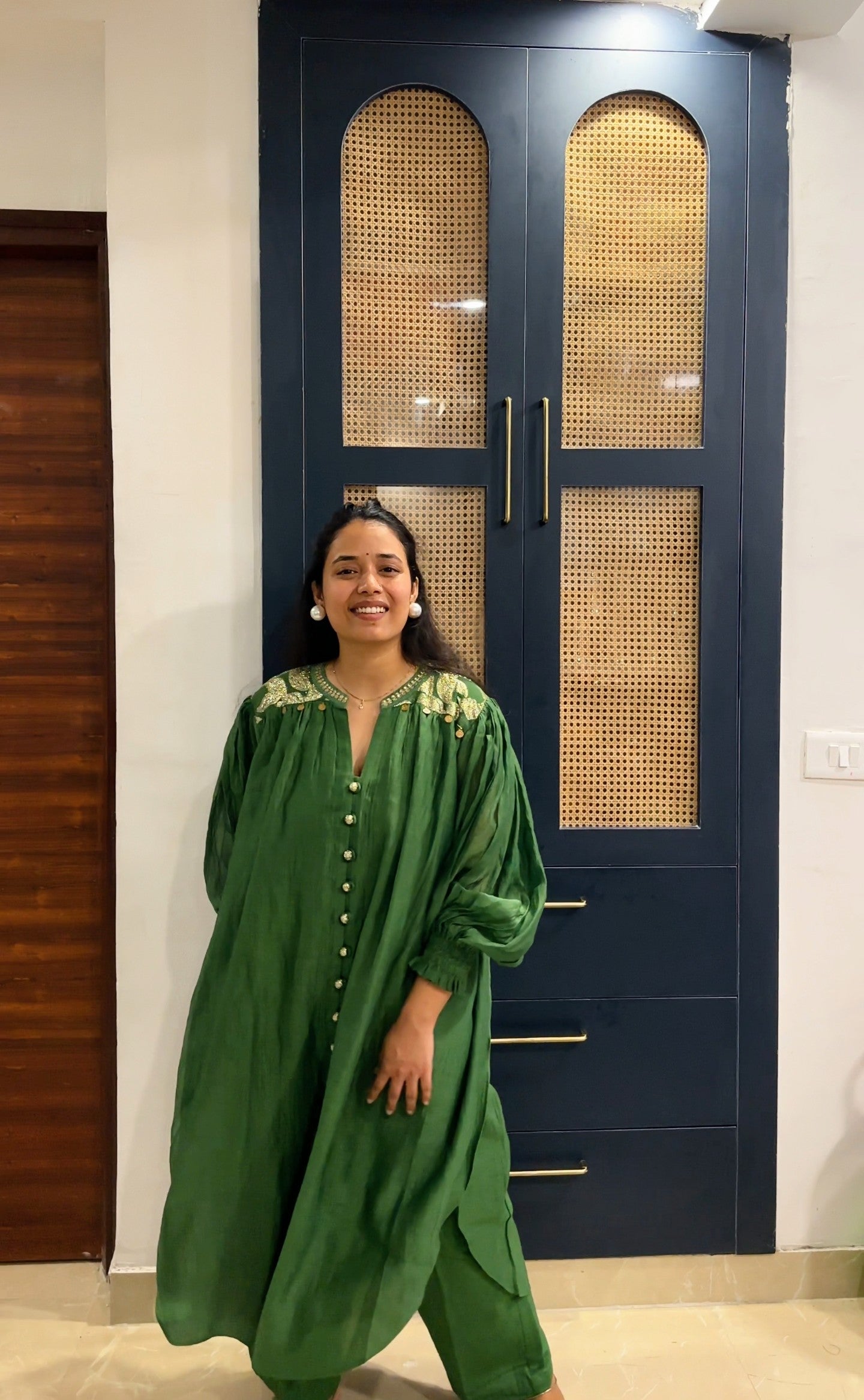 Fern Green Kaftan Set