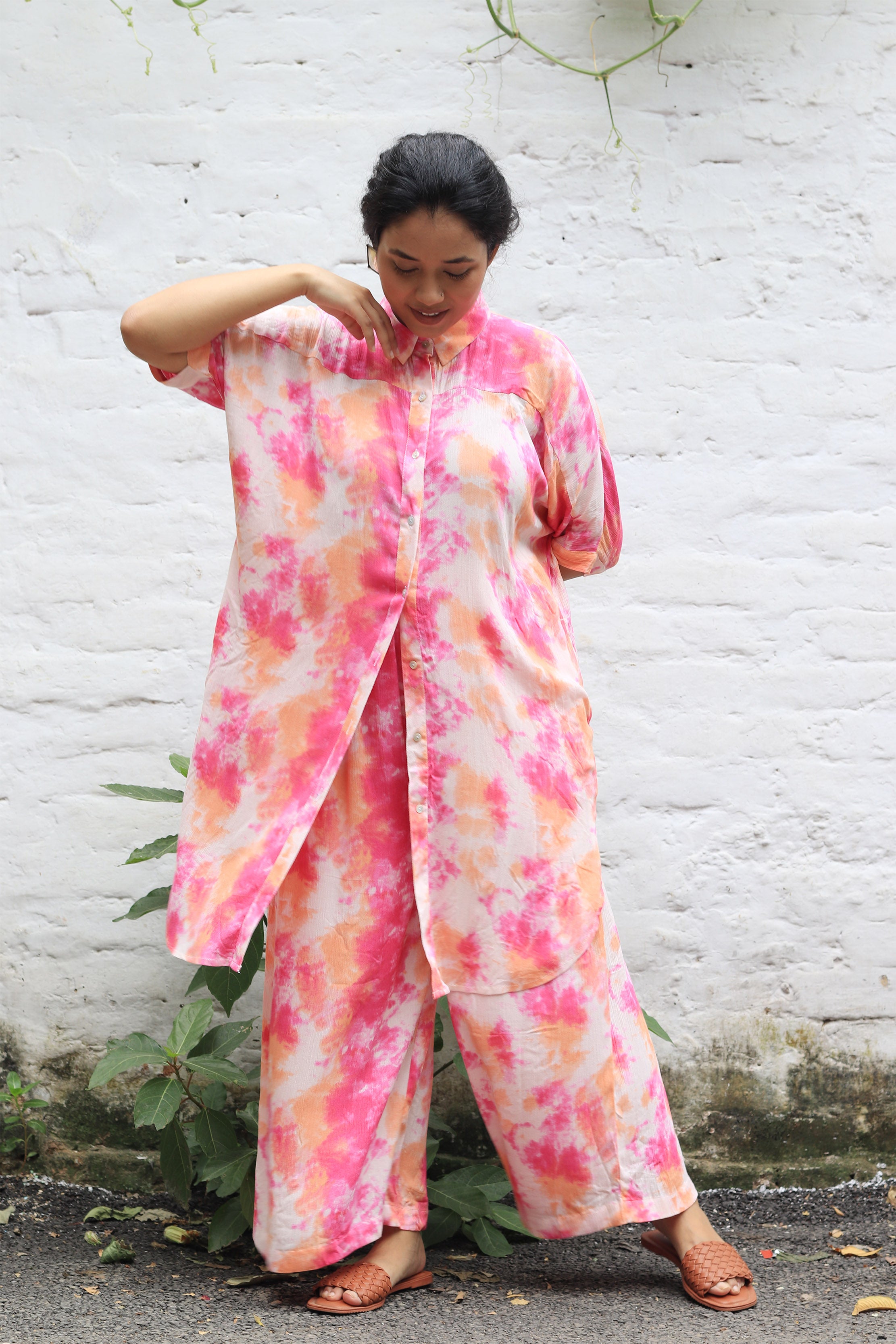 Tropical Azalea Kaftan Set